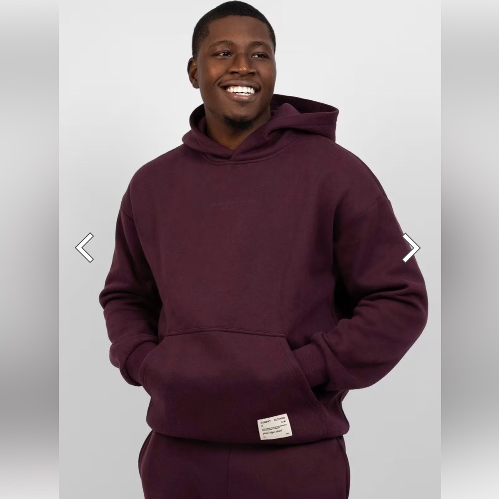 Men's Maroon Pullover Hoodie